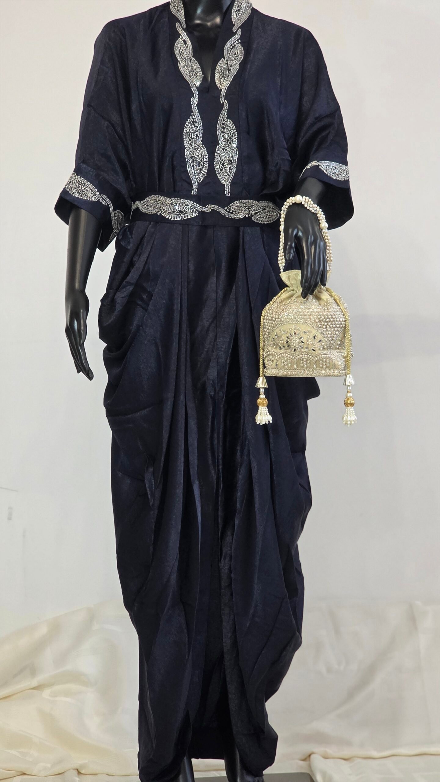 Eclipse Glow Draped Kaftan